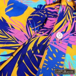 Best OUKU Men's Tropical Shirt Summer Hawaiian Shirt Button Up Shirt Short Sleeve Hawaiian Fashion Casual Vacation Daily Hawaiian Summer Lapel Print Purple
