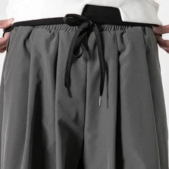 OUKU Men's Trousers Baggy Pants Harem Pants Casual Pants Baggy Harem Pants Pocket Wide Leg Leg Drawstring Solid Color Comfort Sports Daily Streetwear Casual / Sporty Black Grey Micro-elastic