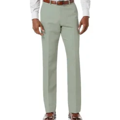 Hot OUKU Men's Trousers Casual Pants Pocket Plain Comfort Breathable Outdoor Daily Going out Fashion Streetwear White Light Green