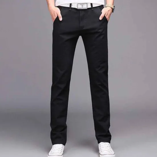 Clearance OUKU Men's Trousers Casual Pants Pocket Plain Comfort Breathable Outdoor Daily Going out Fashion Casual Black Army Green