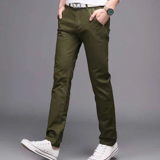 Clearance OUKU Men's Trousers Casual Pants Pocket Plain Comfort Breathable Outdoor Daily Going out Fashion Casual Black Army Green