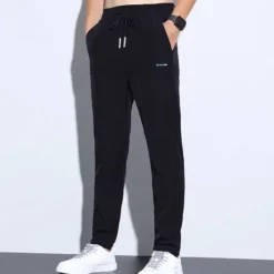 Best OUKU Men's Trousers Casual Pants Stretch Pants Pocket Plain Comfort Breathable Outdoor Daily Going out Fashion Casual Black Light Grey