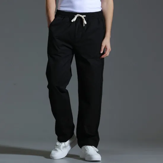 OUKU Men's Trousers Casual Pants Pocket Drawstring Elastic Waist Plain Comfort Sports Outdoor Daily Fashion Casual ArmyGreen Black Micro-elastic