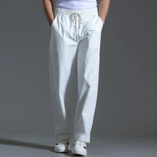 OUKU Men's Trousers Casual Pants Pocket Drawstring Elastic Waist Plain Comfort Sports Outdoor Daily Fashion Casual ArmyGreen Black Micro-elastic