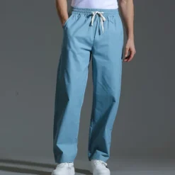OUKU Men's Trousers Casual Pants Pocket Drawstring Elastic Waist Plain Comfort Sports Outdoor Daily Fashion Casual ArmyGreen Black Micro-elastic