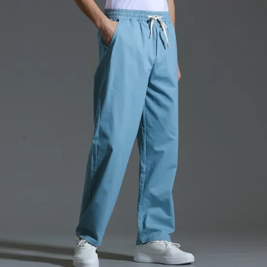 OUKU Men's Trousers Casual Pants Pocket Drawstring Elastic Waist Plain Comfort Sports Outdoor Daily Fashion Casual ArmyGreen Black Micro-elastic