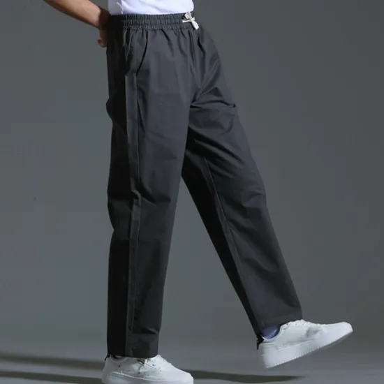 OUKU Men's Trousers Casual Pants Pocket Drawstring Elastic Waist Plain Comfort Sports Outdoor Daily Fashion Casual ArmyGreen Black Micro-elastic