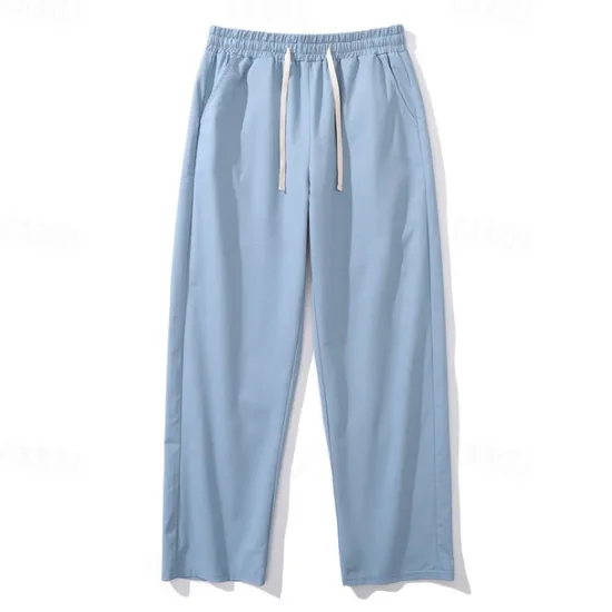 OUKU Men's Trousers Casual Pants Pocket Drawstring Elastic Waist Plain Comfort Sports Outdoor Daily Fashion Casual ArmyGreen Black Micro-elastic