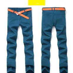 New OUKU Men's Trousers Chinos Casual Pants Jogger Pants Front Pocket Plain Comfort Breathable Formal Business Classic Smart Casual Wine Red Royal Blue