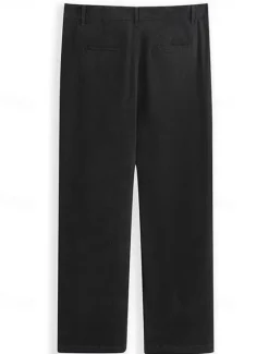 New OUKU Men's Trousers Chinos Chino Pants Casual Pants Buttons Front Pocket Plain Comfort Soft Business Daily Going out Fashion Streetwear Black White Micro-elastic