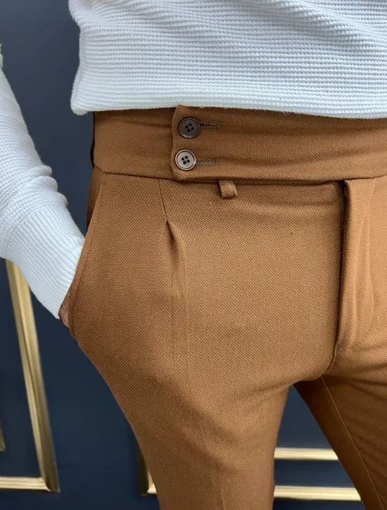 Clearance OUKU Men's Trousers Chinos Chino Pants Gurkha Pants Pocket High Rise Plain Comfort Breathable Outdoor Daily Going out Fashion Casual Green Khaki