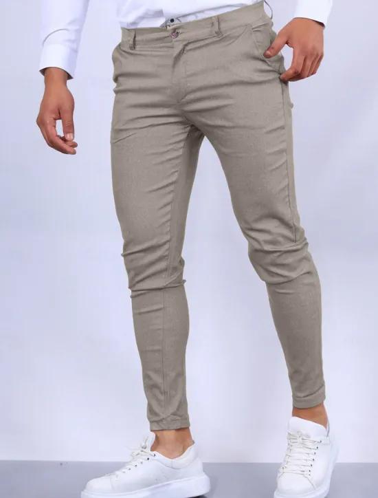 Clearance OUKU Men's Trousers Chinos Chino Pants Pocket Plain Comfort Breathable Outdoor Daily Going out Fashion Streetwear Black Orange
