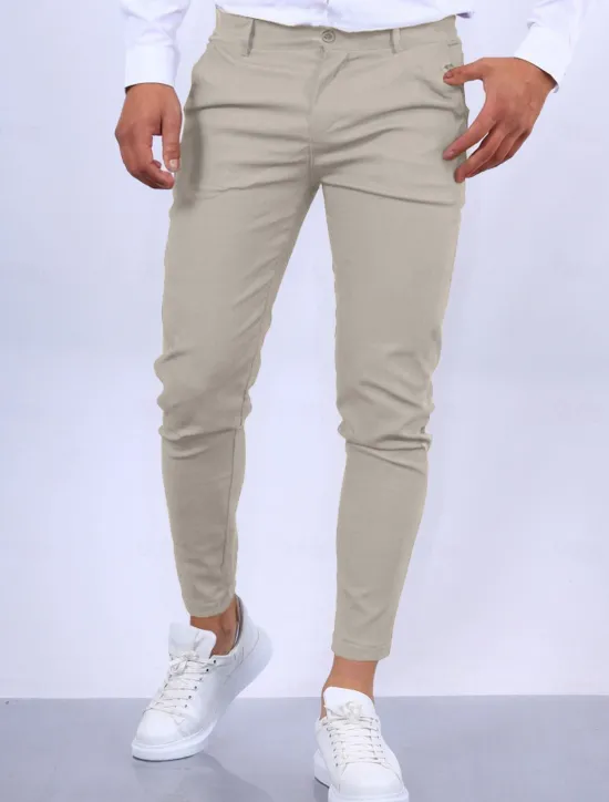 Clearance OUKU Men's Trousers Chinos Chino Pants Pocket Plain Comfort Breathable Outdoor Daily Going out Fashion Streetwear Black Orange