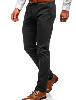 Outlet OUKU Men's Trousers Chinos Chino Pants Pocket Plain Comfort Breathable Outdoor Daily Going out Fashion Casual Black White