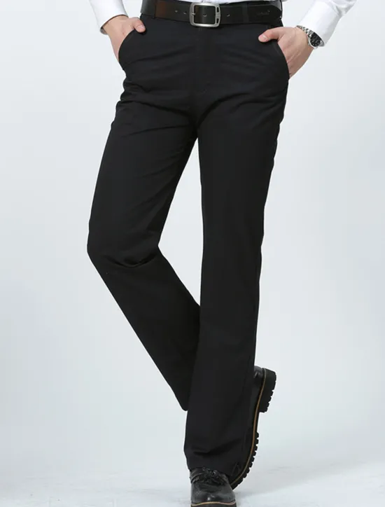 Online OUKU Men's Trousers Chinos Chino Pants Pocket Plain Comfort Breathable Outdoor Daily Going out Fashion Casual Black White