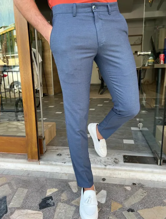 Clearance OUKU Men's Trousers Chinos Chino Pants Pocket Plain Comfort Breathable Outdoor Daily Going out Fashion Casual Red Blue