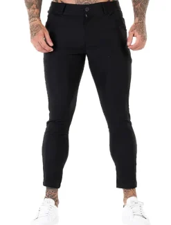 OUKU Men's Trousers Chinos Chino Pants Pocket Plain Comfort Breathable Outdoor Daily Going out Fashion Streetwear Black White