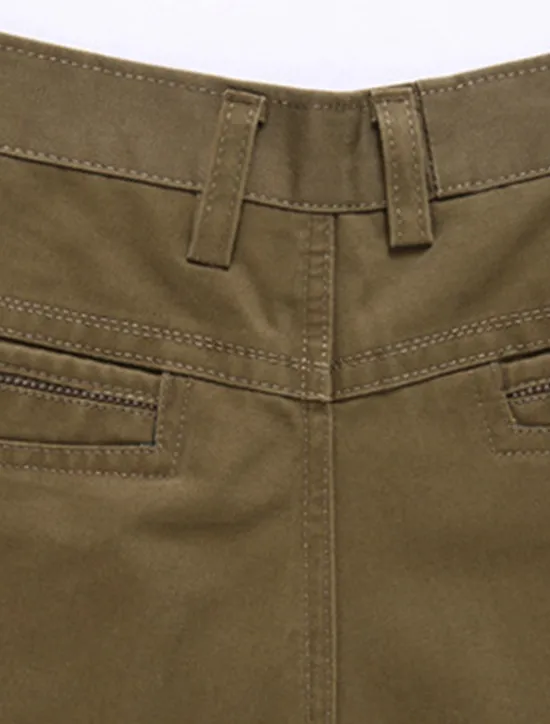 Best OUKU Men's Trousers Chinos Chino Pants Pocket Straight Leg Plain Comfort Breathable Outdoor Daily Going out Fashion Casual Black Army Green