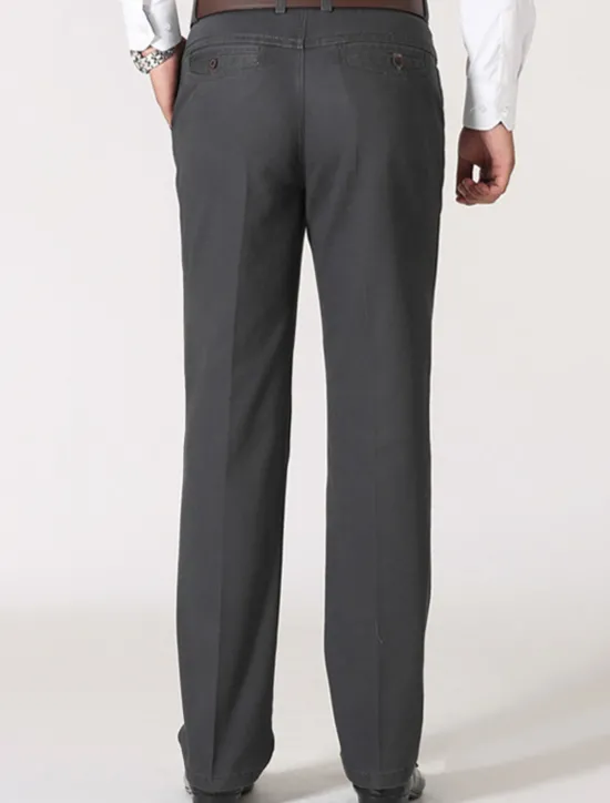 Best OUKU Men's Trousers Chinos Chino Pants Pocket Straight Leg Plain Comfort Breathable Outdoor Daily Going out Fashion Casual Black Army Green