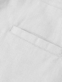 Discount OUKU Men's Trousers Chinos Chino Pants Casual Pants Pocket Plain Comfort Breathable Full Length Outdoor Daily Going out Fashion Streetwear Black White Micro-elastic