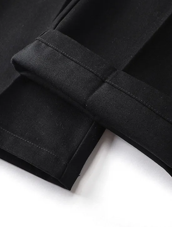 Best OUKU Men's Trousers Chinos Chino Pants Pocket Plain Comfort Breathable Outdoor Daily Going out Fashion Casual Black Khaki