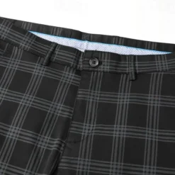 Sale OUKU Men's Trousers Chinos Jogger Pants Plaid Dress Pants Pocket Lattice Breathable Soft Business Casual Daily Fashion Streetwear Black Light Green