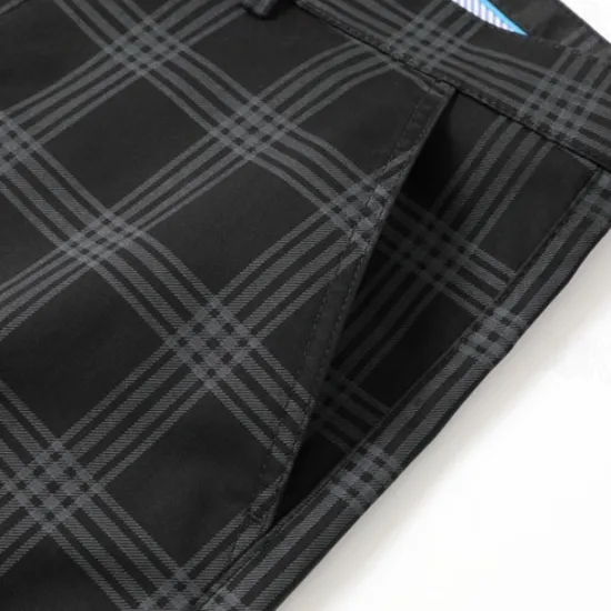Sale OUKU Men's Trousers Chinos Jogger Pants Plaid Dress Pants Pocket Lattice Breathable Soft Business Casual Daily Fashion Streetwear Black Light Green