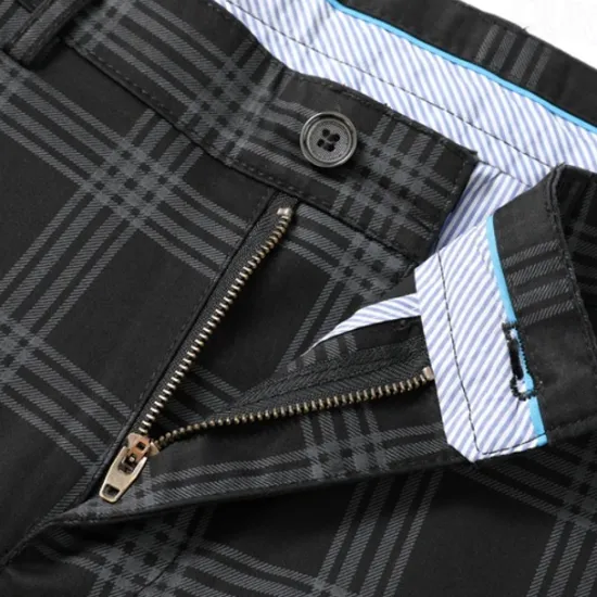 Sale OUKU Men's Trousers Chinos Jogger Pants Plaid Dress Pants Pocket Lattice Breathable Soft Business Casual Daily Fashion Streetwear Black Light Green