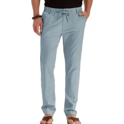 Hot OUKU Men's Trousers Chinos Summer Pants Casual Pants Pocket Drawstring Elastic Waist Plain Comfort Breathable Outdoor Daily Going out Cotton Blend Fashion Casual White Army Green