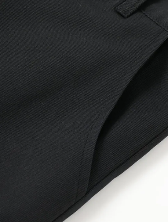 Clearance OUKU Men's Trousers Chinos Summer Pants Casual Pants Zipper Plain Comfort Breathable Casual Daily Holiday Fashion Basic Black Khaki
