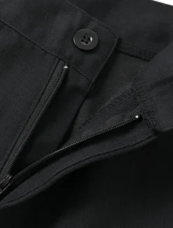 Clearance OUKU Men's Trousers Chinos Summer Pants Casual Pants Zipper Plain Comfort Breathable Casual Daily Holiday Fashion Basic Black Khaki