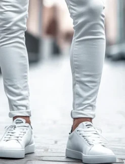 Hot OUKU Men's Trousers Chinos Summer Pants Casual Pants Front Pocket Plain Comfort Breathable Casual Daily Holiday Fashion Basic Black White