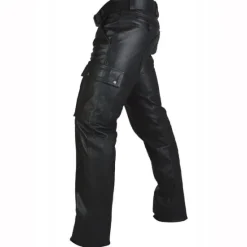 New OUKU Men's Trousers Faux Leather Pants Casual Pants Pocket Plain Comfort Breathable Outdoor Daily Going out Fashion Casual Black