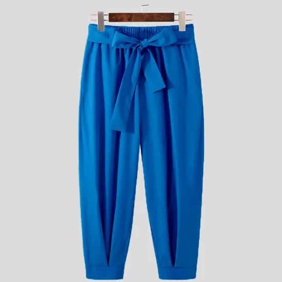 OUKU Men's Trousers Pants Trousers Tapered Carrot Pants Cropped Pants Casual Pants Drawstring Elastic Waist Novelty Solid Color Comfort Outdoor Ankle-Length Casual Daily Streetwear Streetwear Casual