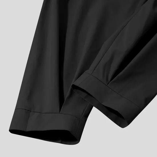 OUKU Men's Trousers Pants Trousers Tapered Carrot Pants Cropped Pants Casual Pants Drawstring Elastic Waist Novelty Solid Color Comfort Outdoor Ankle-Length Casual Daily Streetwear Streetwear Casual