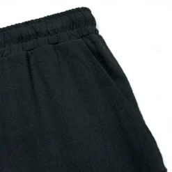 Hot OUKU Men's Trousers Plain Full Length Casual Daily Cotton Linen Light Blue Micro-elastic Black