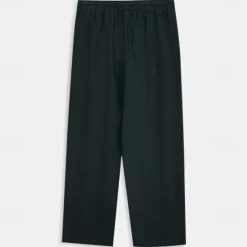 Hot OUKU Men's Trousers Plain Full Length Casual Daily Cotton Linen Light Blue Micro-elastic Black