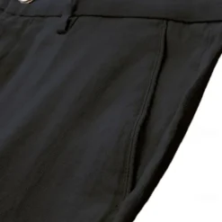 Outlet OUKU Men's Trousers Solid Color Knee Length Business Classic Style Casual Black White Inelastic