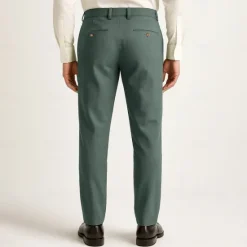 Outlet OUKU Men's Trousers Solid Color Knee Length Business Classic Style Casual Black White Inelastic