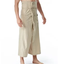 OUKU Men's Trousers Summer Pants Baggy Pants Beach Pants Pocket Drawstring Solid Color Breathable Soft Full Length Yoga Casual Folk Style Loose Black Army Green Inelastic