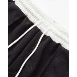 Outlet OUKU Men's T-shirt Suits 2 Pieces Outfits Tee & Shorts Short Sleeve Lapel Summer Color Block Fashion Casual 2 Piece Vacation Daily Wear Going out Black White Wine Top Tee for Men