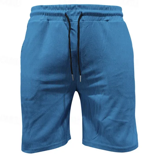 New OUKU Men's T-shirt Suits 2 Pieces Outfits Tee & Shorts Short Sleeve Turndown Summer Plain Fashion Casual 2 Piece Vacation Daily Wear Going out Black White Blue Top Tee for Men