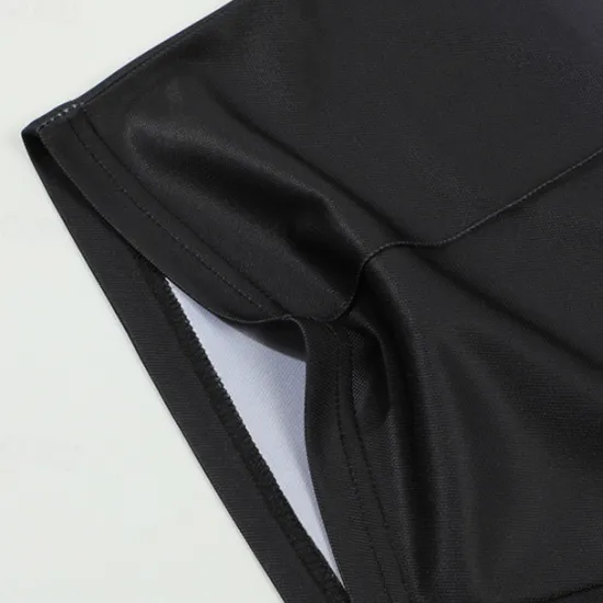 Online OUKU Men's T-shirt Suits 2 Pieces Outfits Tee & Shorts Short Sleeve Lapel Summer Color Block Fashion Casual 2 Piece Quarter Zip Vacation Daily Wear Going out Black Brown Top Tee for Men
