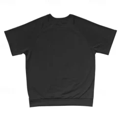 OUKU Men's T-shirt Suits 2 Pieces Outfits Tee & Shorts Short Sleeve Crew Neck Summer Plain Fashion Casual 2 Piece Vacation Daily Wear Going out Black Khaki Light Grey Top Tee for Men