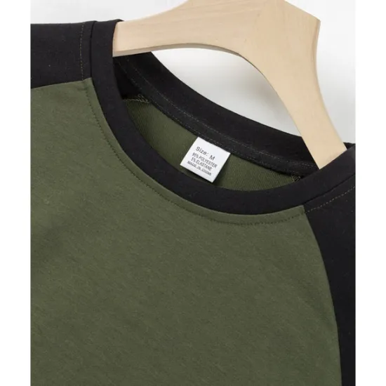 Clearance OUKU Men's T-shirt Suits 2 Pieces Outfits Tee & Shorts Short Sleeve Crew Neck Summer Color Block Fashion Casual 2 Piece Vacation Daily Wear Going out Yellow Orange Army Green Top Tee for Men
