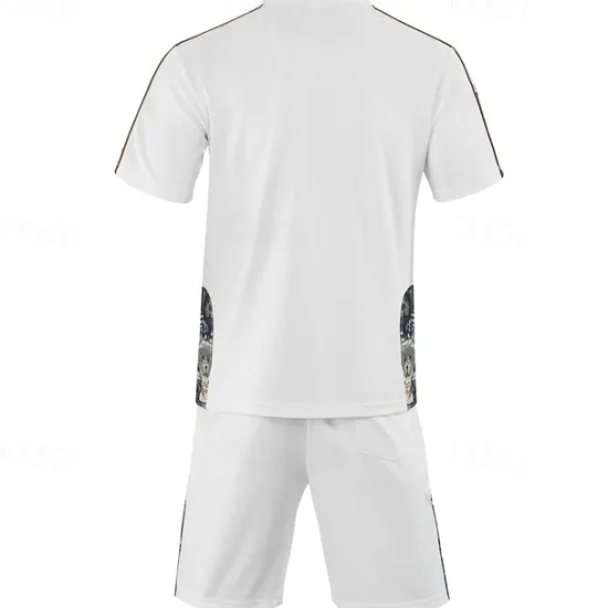 New OUKU Men's T-shirt Suits 2 Pieces Outfits Tee & Shorts Short Sleeve Crew Neck Summer Graphic Fashion Casual 2 Piece Vacation Daily Wear Going out Black White Brown Top Tee for Men