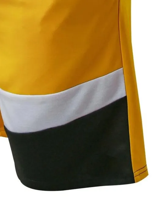 Discount OUKU Men's T-shirt Suits Tee & Drawstring Waist Pants Short Sleeves Crew Neck Summer Gymnatics Casual Color Block Street Style Vacation Daily Wear Activewear Army Green Black Yellow Top Tee for Men