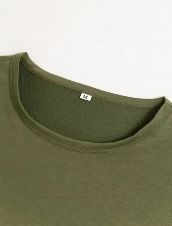 Discount OUKU Men's T-shirt Suits Tee & Drawstring Waist Pants Short Sleeves Crew Neck Summer Gymnatics Casual Color Block Street Style Vacation Daily Wear Activewear Army Green Black Yellow Top Tee for Men