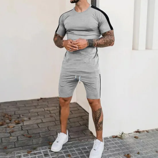 Sale OUKU Men's T-shirt Suits Tracksuit Tennis Shirt Shorts and T Shirt Set Short Sleeve V Neck Summer Spring Letter Curve Sports Designer Basic Drawstring 2 Piece Print Outdoor Street Daily Black White Yellow