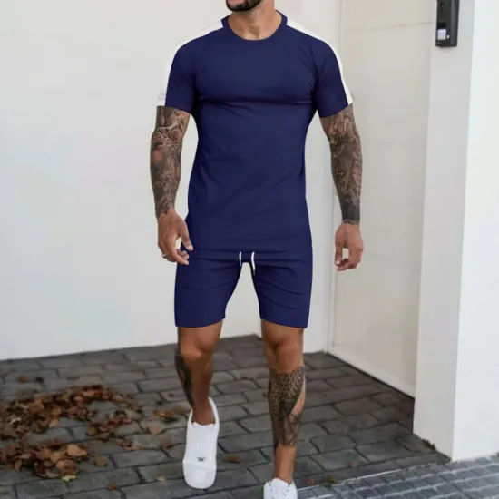 Sale OUKU Men's T-shirt Suits Tracksuit Tennis Shirt Shorts and T Shirt Set Short Sleeve V Neck Summer Spring Letter Curve Sports Designer Basic Drawstring 2 Piece Print Outdoor Street Daily Black White Yellow
